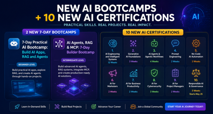 New AI Bootcamps + Certifications Now Available (PROMO)