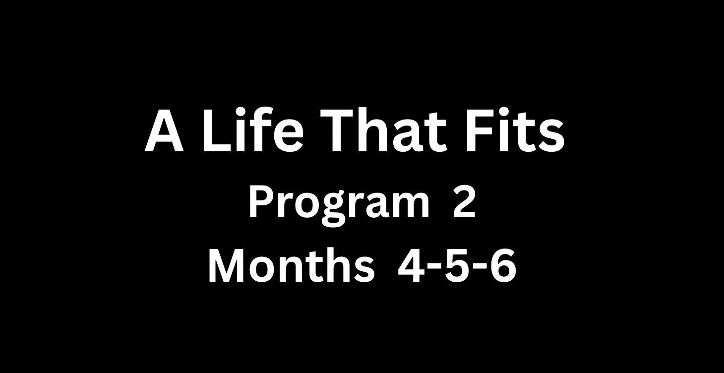 A Life That Fits - Months 4-5-6