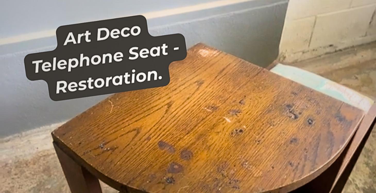 Art Deco Telephone Seat - Restoration FULL VIDEO