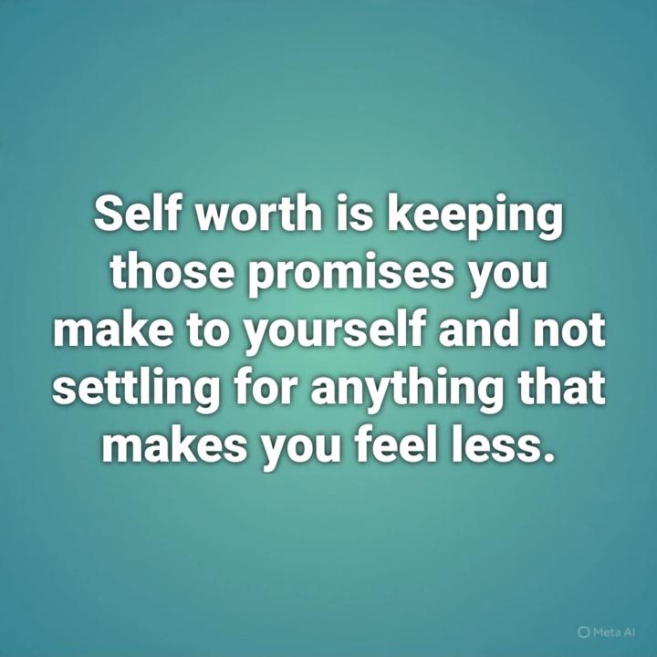 What is self worth to you?