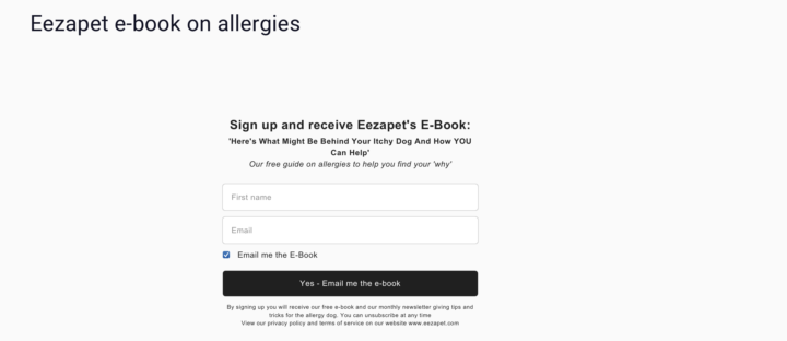 Landing page in shopify
