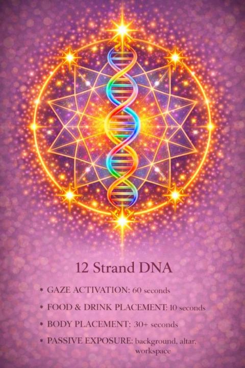 12 Strand DNA Activation Light Code Art 🧬