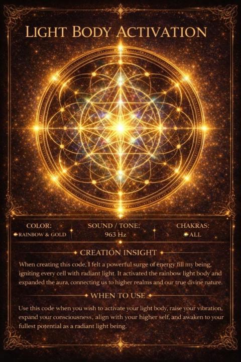 Light Body Activation - Light Code Art 🧬💡