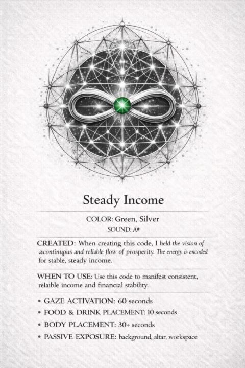 Light code art activation for Steady Income 💰