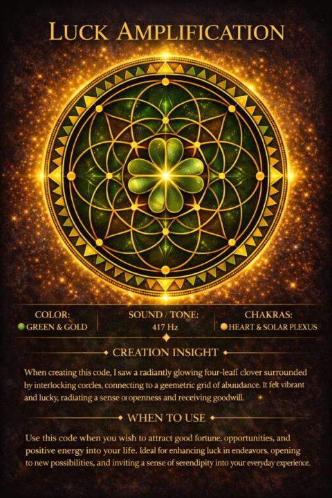 Light code art activation for Luck Amplification🍀