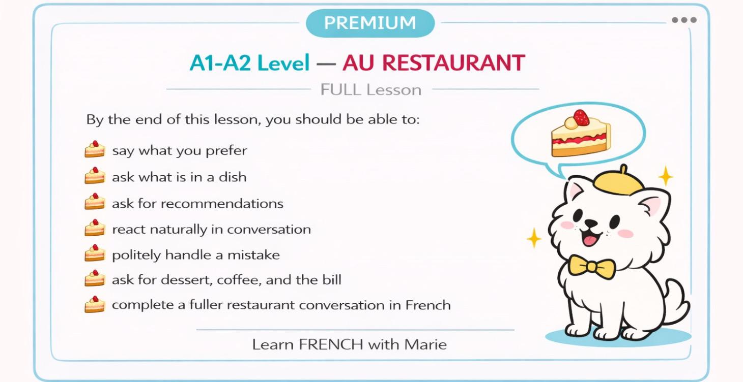PREMIUM: AU RESTAURANT