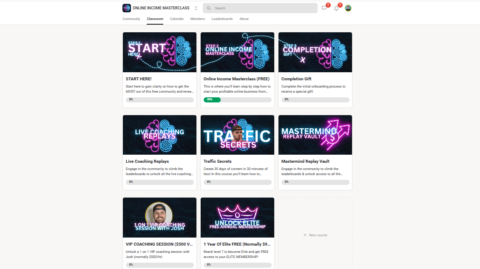 ONLINE INCOME MASTERCLASS gallery image