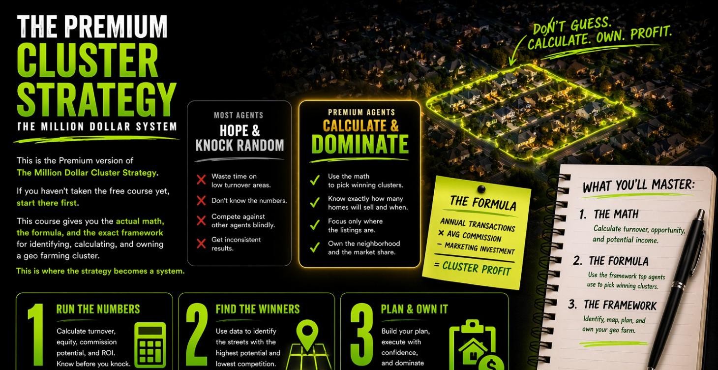 The Million Dollar Cluster Strategy — Premium