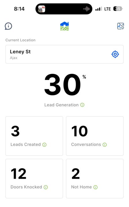 Door knocking stats 