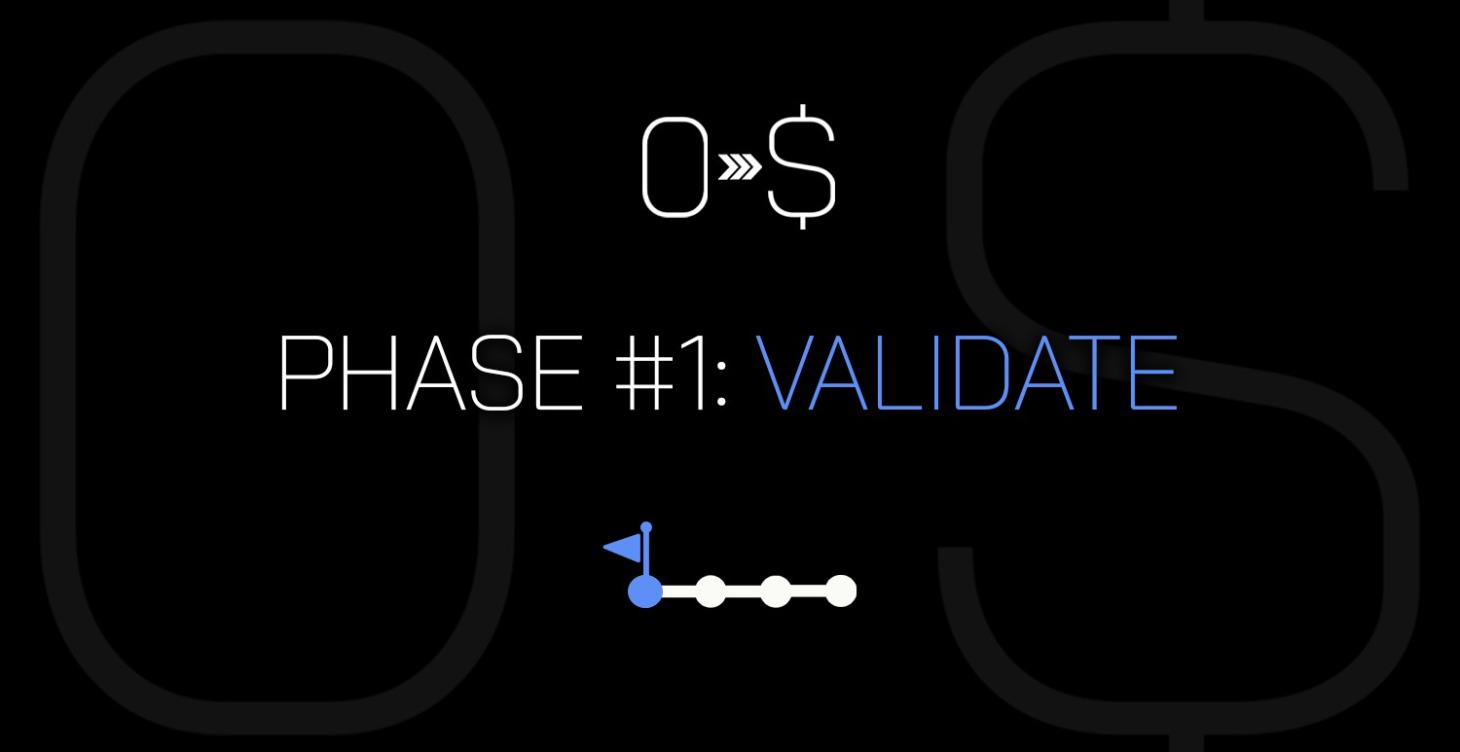 Phase 1: Validate (weeks 1-3)