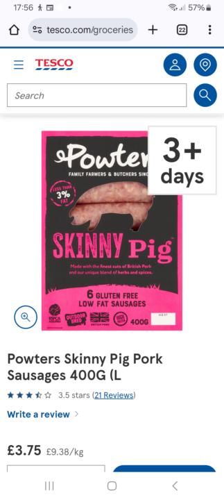 Skinny sausages