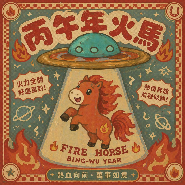 火馬旺旺旺，小心脾氣也更大🔥