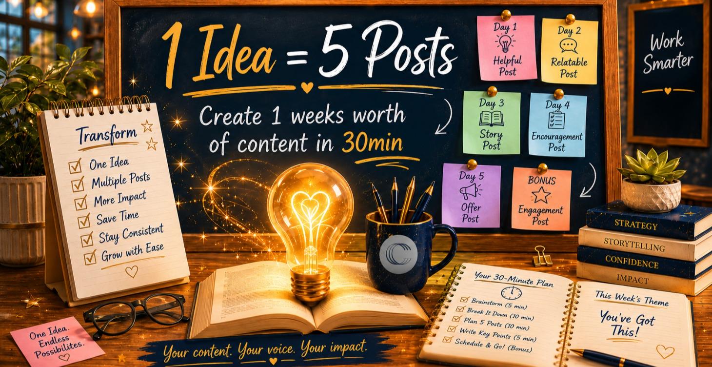 1 Idea = 5 posts