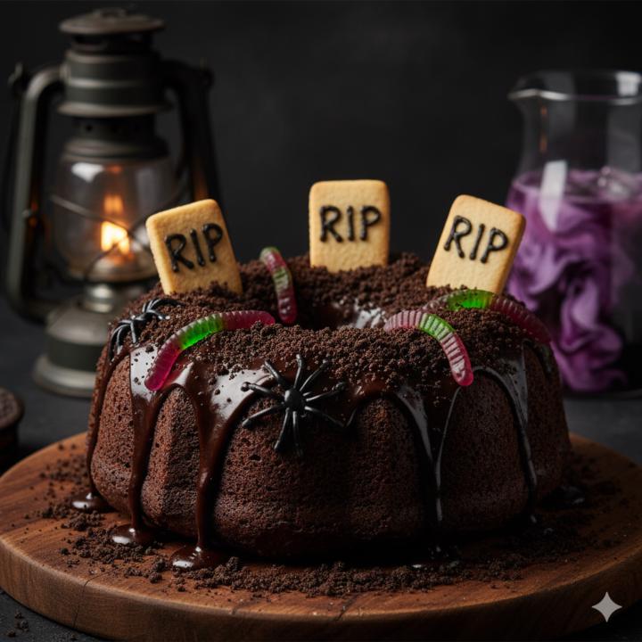Graveyard Grime" Chocolate Poundcake! 💀
