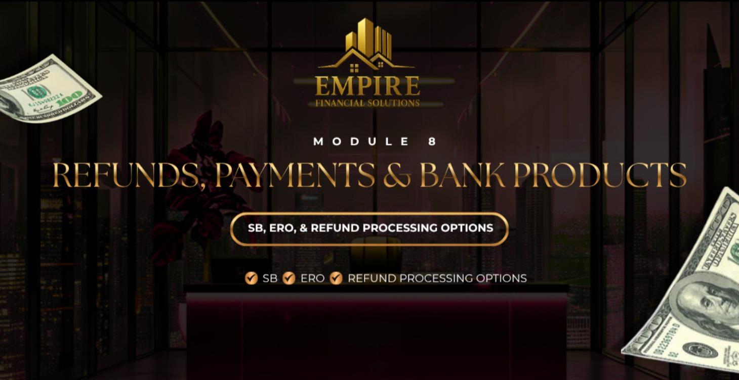 REFUNDS, PAYMENTS & BANK PRODUCTS