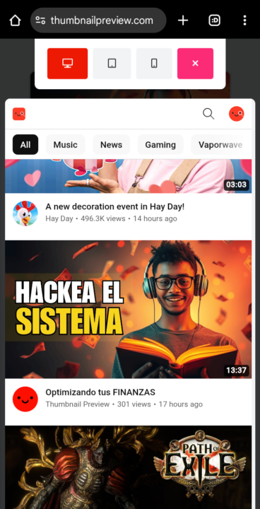 Visualiza tus miniaturas!  💯⬇️