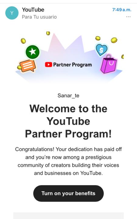 YouTube partner program! 👏🏼👏🏼