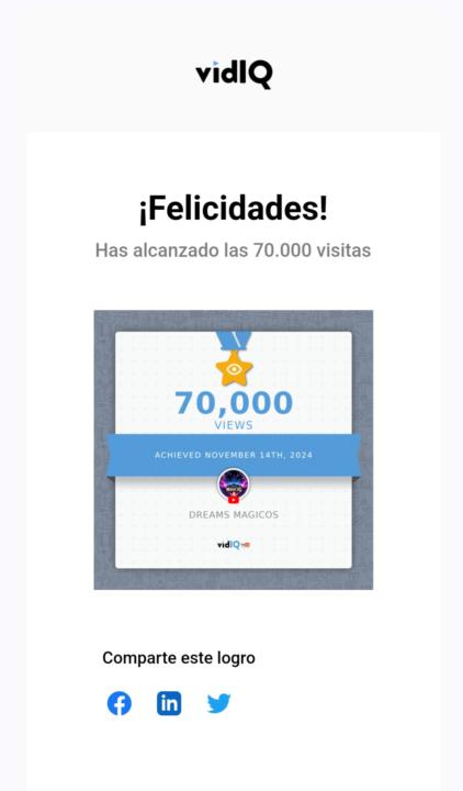 70K y 410 Suscriptores hasta el momento 