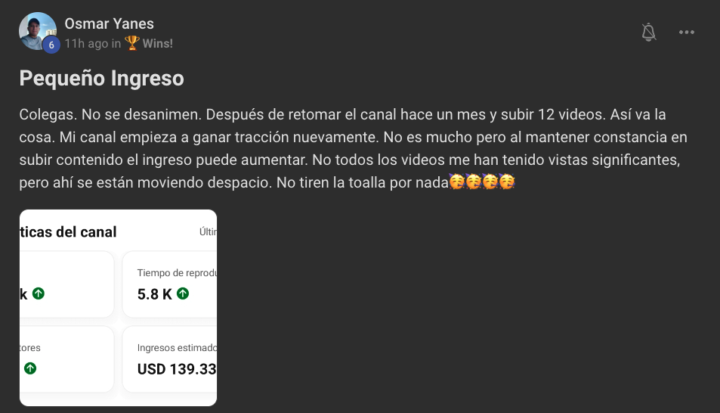 Felicidades Osmar! Tu canal va hacia arriba!