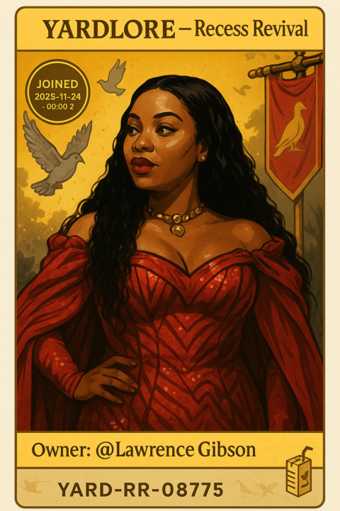 CHEER MOMMA ENTERS THE EAST COURT IN A RED CAPE OMG