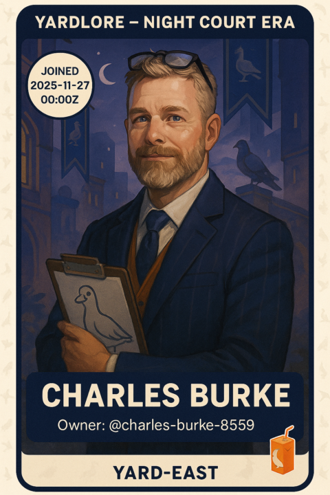 Charles “Policy Bard of the Night Court” Burke has entered the Yard