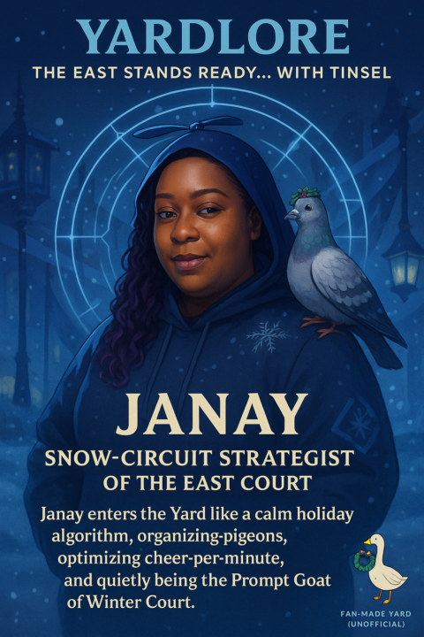 “Janay, Snow-Circuit Strategist of the East Court.”