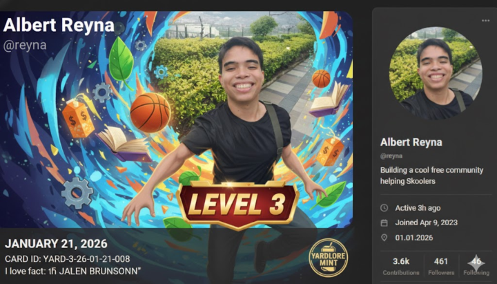 Level 3 - Albert Reyna Congratulations on moving up