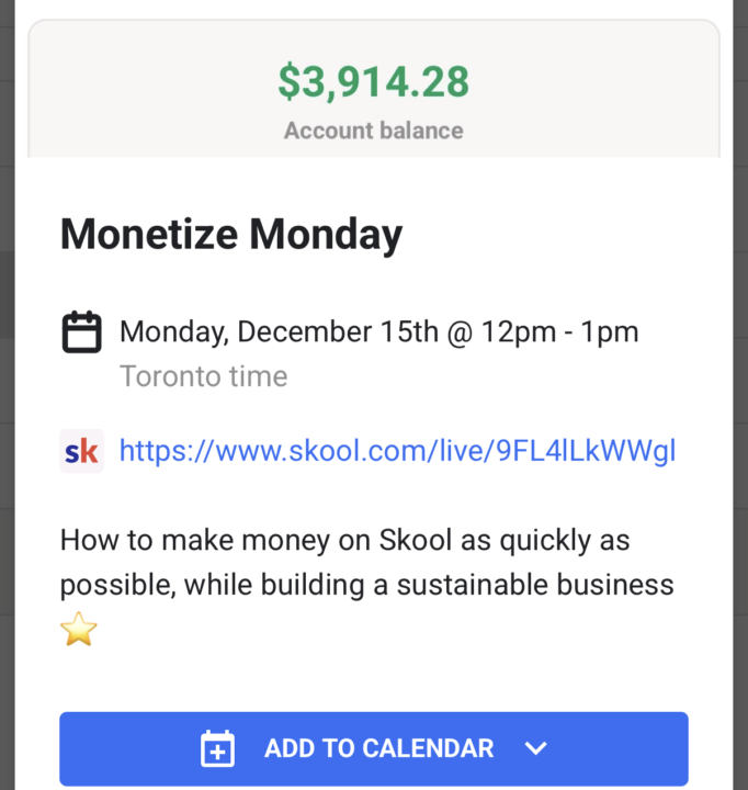 Add Monetize Mondays to ur Calendar