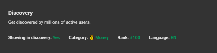 Just made it in the TOP 100 in Money!