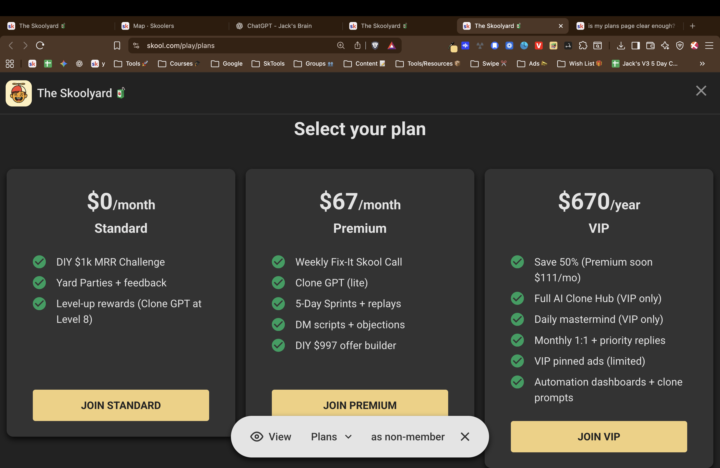 is my plans page clear enough?