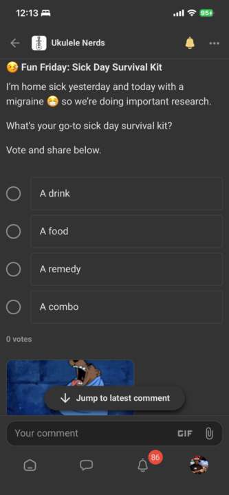 I did a Fun Friday share just now