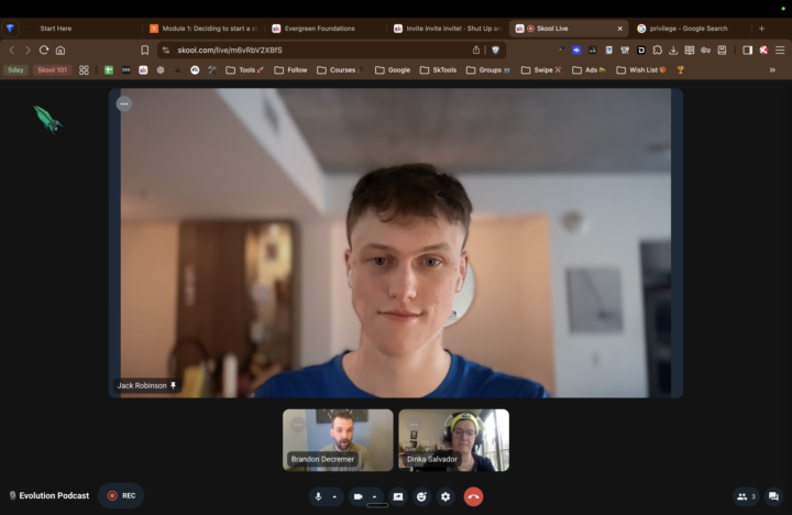 im live on a podcast