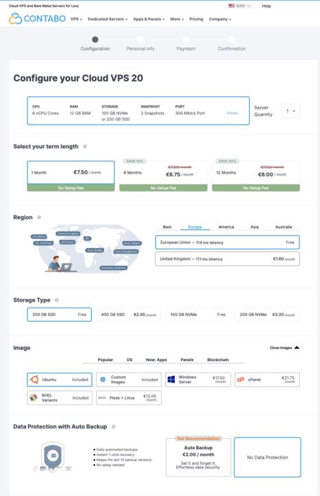 Contabo Subscription Set up 