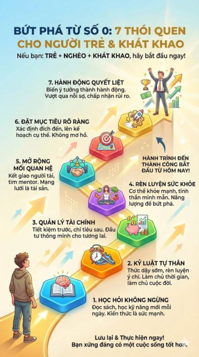 7 thói quen cho người trẻ & khát khao