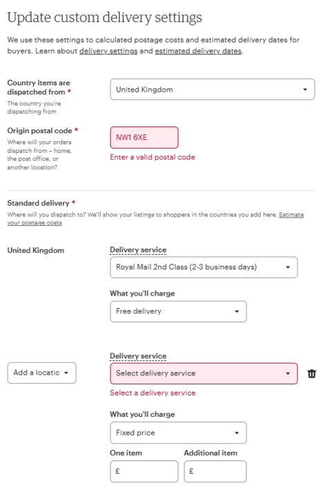 Listing details
