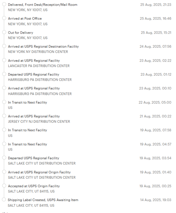 US Shipping Times