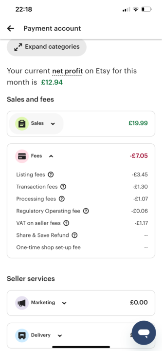 First sale after 9 weeks