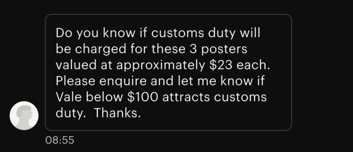 Customs query