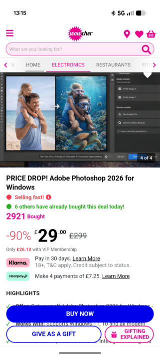 Photoshop offer