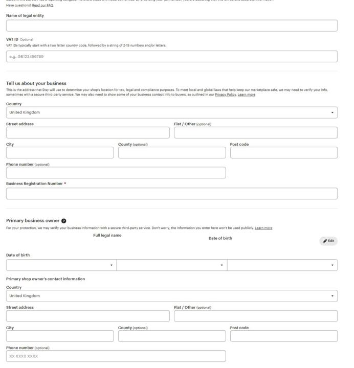 Etsy Settings Question