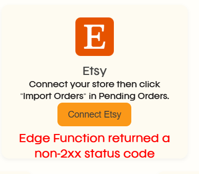 Unable to connect Etsy to PrintShrimp?