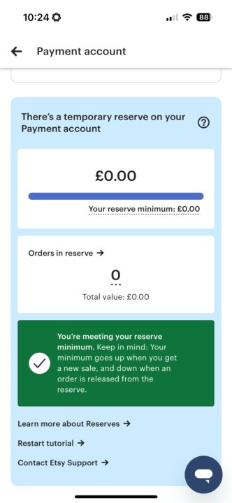 Still not able to get my reserve?