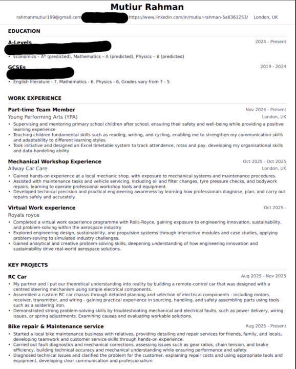 CV Review