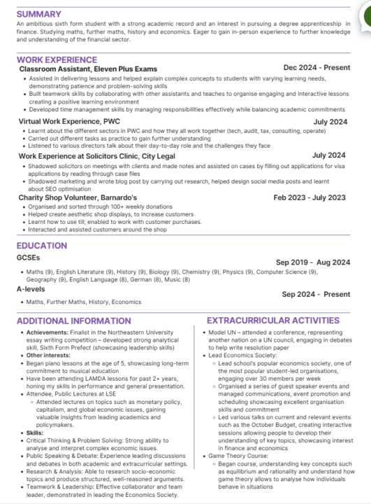 CV Help