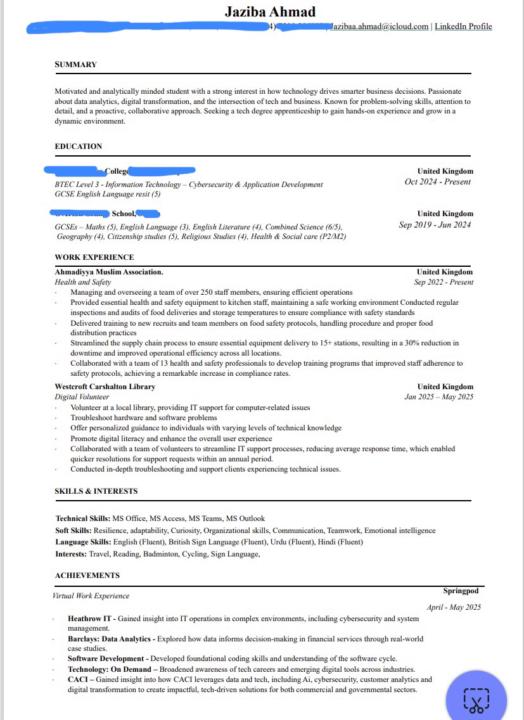 CV feedback pls 🙏🏼