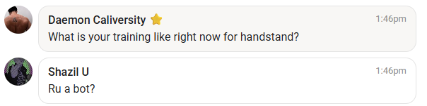The Daemon messaging you might be a bot