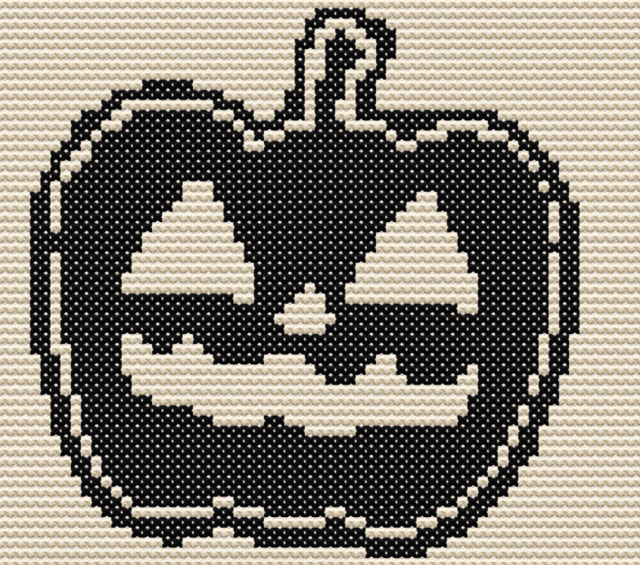 Halloween Pumpkin Cross Stitch Pattern