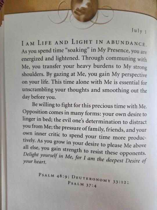 Jesus calling daily devotion 7/1