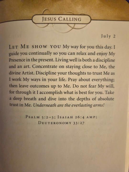 Jesus calling daily devotion 6/2