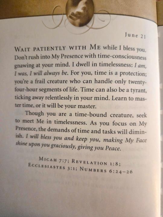 Jesus calling daily devotion 6/21